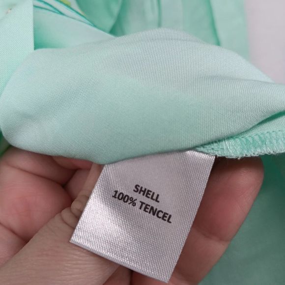 NWT/Bag Emily McCarthy New Proper Top SZ XS Yacca/Lemon 100% Tencel $220 MSRP - Picture 11 of 16